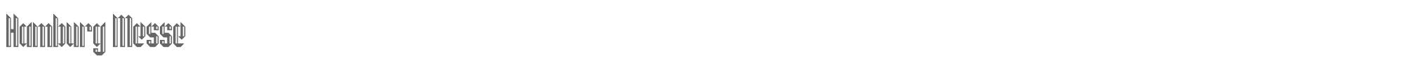 Sample characters Hamburg Messe Font